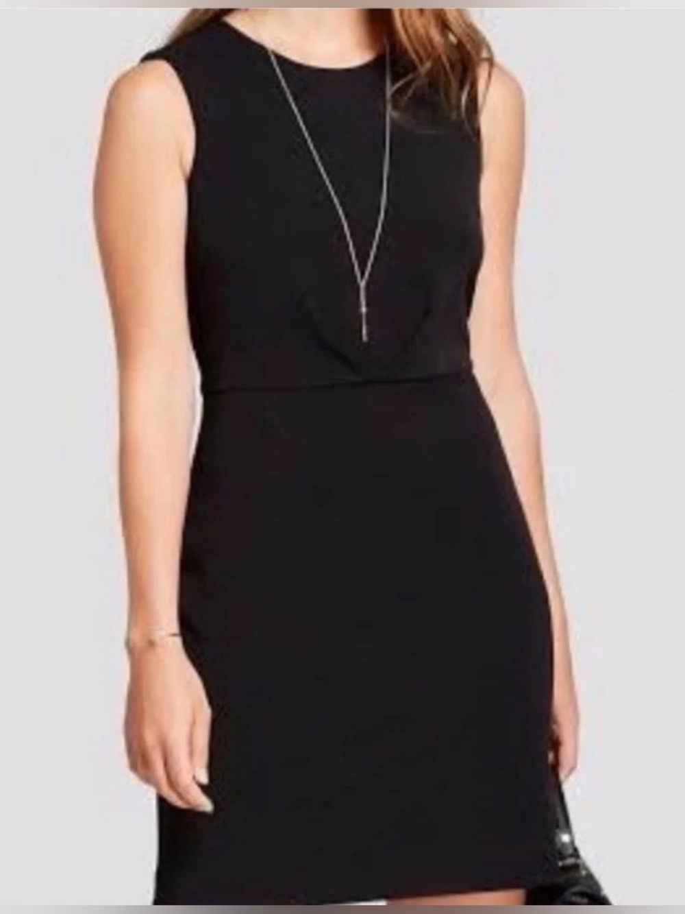 a new day Black Sleeveless Mini Sheath Dress